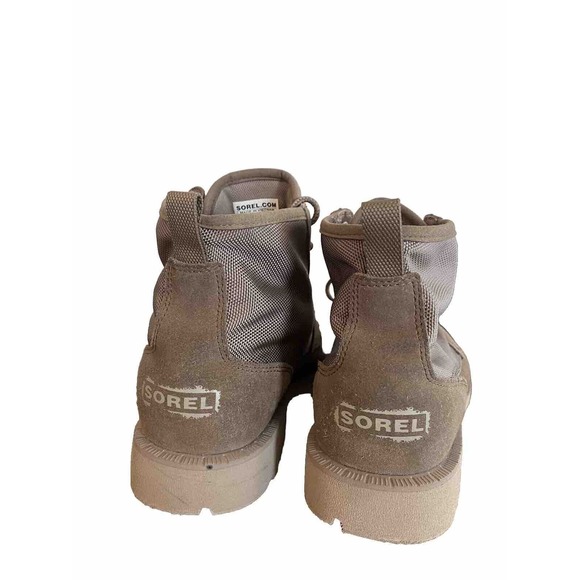 SOREL Caribou Mod Chukka Boots Mens Suede & Nylon Rain Boot Waterproof 8.5 Fungi - Picture 4 of 9